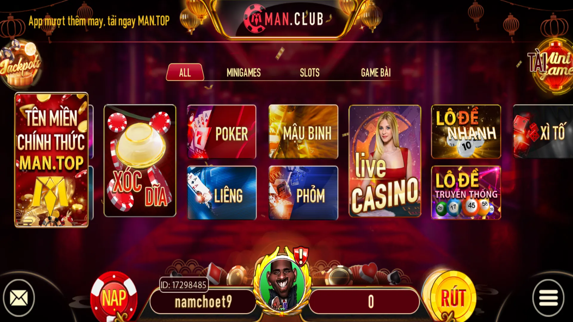 Kho trò chơi đá gà casino Manclub phong phú